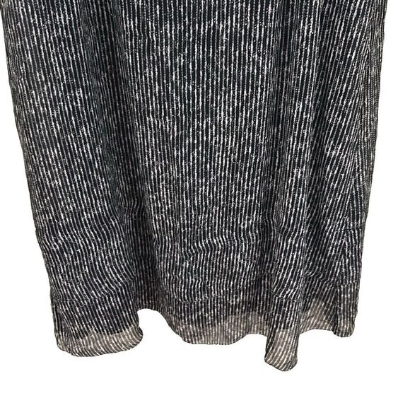 Eileen Fisher System, “Elemental” Crinkle Silk Printed Dress, Size L Black White - Picture 5 of 11